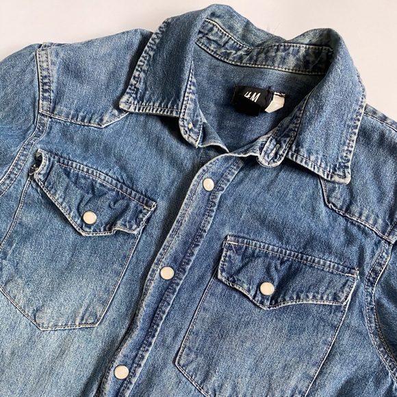 H&M Denim Button Flannel - Picture 2 of 5